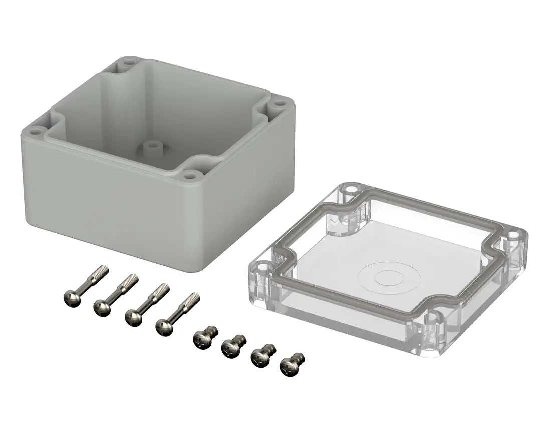 Bopla Euromas Enclosure M210G, 80×82×55 mm, clear transparent lid