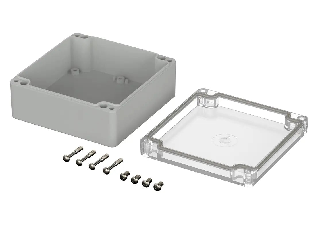 Bopla Euromas Enclosure M217G, 120×122×55 mm, clear transparent lid