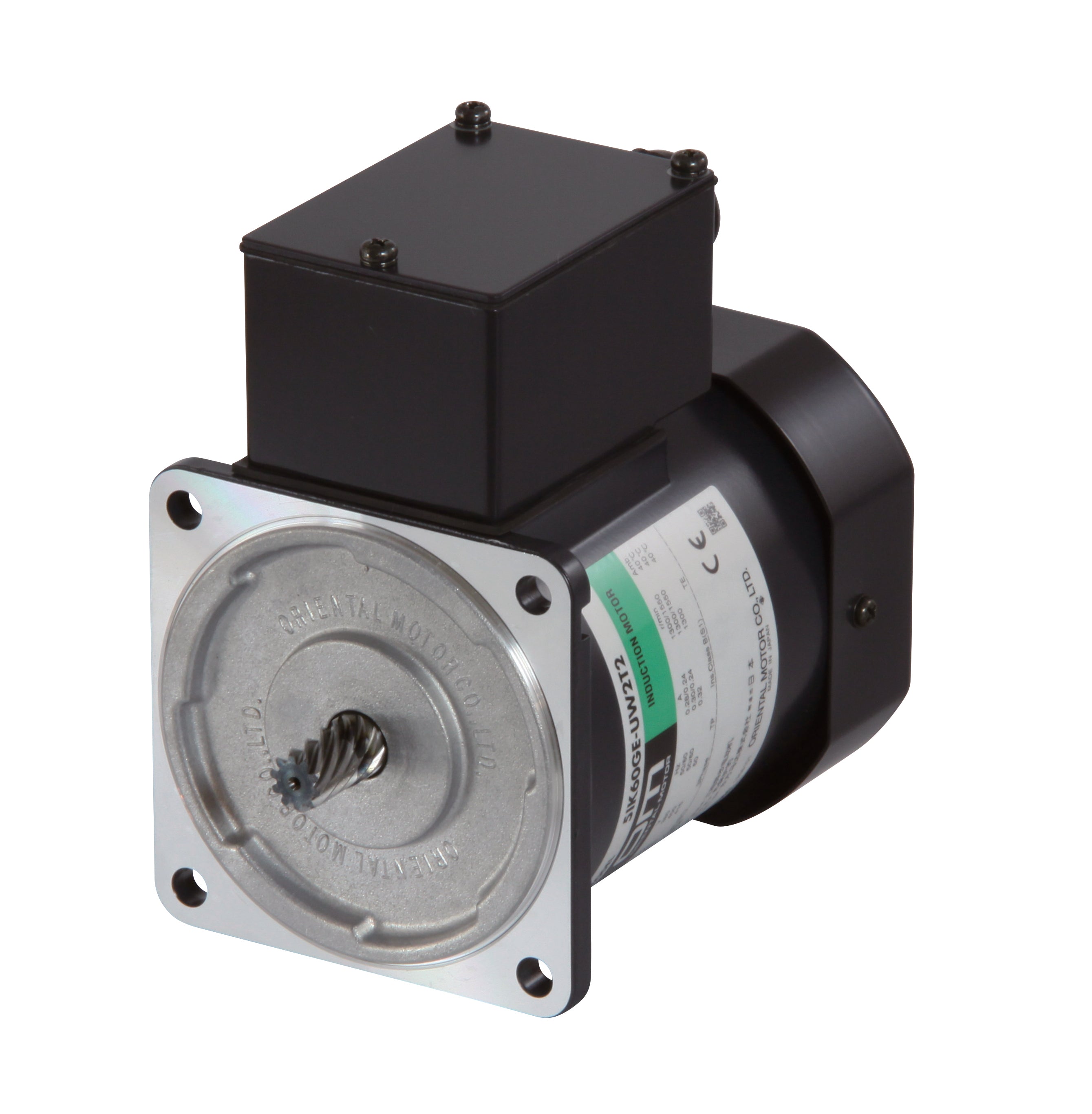 Oriental Motor World K AC Induction Motor, 90 W, 3-phase, pinion shaft, terminal box