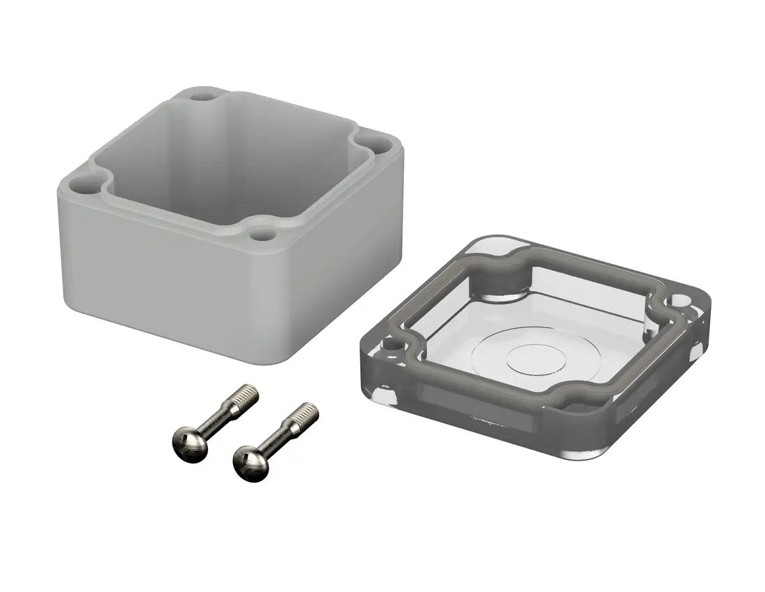 Bopla Euromas Enclosure M205G, 50×52×35 mm, clear transparent lid